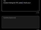 Custom listing for 727_salas - thank you