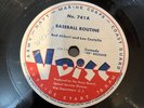 Original 12” 78 Rpm V Disc WWII “Baseball Routine” Bud Abbott And Lou Costello
