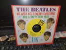VINTAGE 7' 45 RPM RECORD PS BEATLES VJ WE WISH YOU MERRY CHRISTMAS