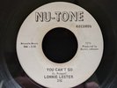 Lonnie Lester You Can't Go Nu-Tone. Northern Soul. R & B Funk Soul. Mod Skin