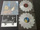 Mortician Chainsaw Dismemberment 2 LP Silver Metallic W/ Blood Splatter Die Cut