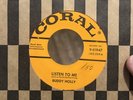 Rare BUDDY HOLLY 45 I’m Gonna Love You Too Listen To Me Record CORAL SLEEVE VG+*