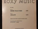 Roxy Music -More Than This & Avalon / Double A Side Promo 12