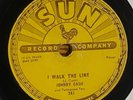 SUN RECORDS 78rpm - JOHNNY CASH - I WALK THE LINE #241
