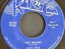 Lloyd Price Just Because / Why Original First Label Pressing KRC Records R&B 45