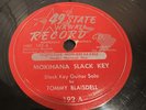 HAWAIIAN SLACK KEY 78 RPM Record FINGER STYLE GUITAR 49th State Tommy Blaisdell
