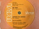DAVID BOWIE - ASHES TO ASHES / MOVE ON - SOUTH AFRICAN RCA VICTOR - 42-1001