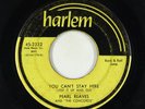 Blues R&B Rocker 45 - Pearl Reaves & The Concords - You Can't Stay Here - Harlem