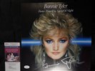 BONNIE TYLER SIGNED FASTER THAN THE SPEED OF NIGHT INSERT & LP 4OTH ED JSA COA