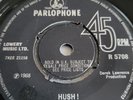 DEEP PURPLE HUSH / ONE MORE RAINY DAY PARLOPHONE R 5708