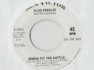 ELVIS PRESLEY Joshua Fit The Battle / Known Only To Him 45 RECORD RARE DJ PROMO