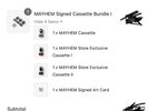 LADY GAGA MAYHEM UK Exclusive Signed Cassette Bundle 1 W/Signed Art Card