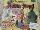 WALT DISNEY ROBIN HOOD STORY & SONGS DISNEYLAND LP 1973 w/ BOOK 3810 PURPLE ED.