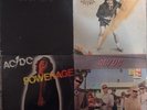 AC/DC (4) Vinyl LP Lot, Back In Black, High Voltage, Powerage, Dirty Deeds, EX