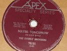 Apex 76191 The Everly Brothers Wake Up Little Susie / Maybe Tomorrow 78 RPM E E