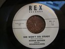 Doo-wop, Ronnie Booker & The Boardwalkers, She Won't go Steady, Rex # 103, M-