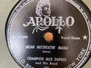 Blues 78 Apollo 413 Champion Jack Dupree one sweet letter/mean mistreating mama