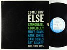 Cannonball Adderley - Somethin' Else LP - Blue Note Mono DG RVG Ear 47 W 63rd