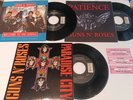 3 Guns N' Roses 45RPM, Paradise City/Patience/Jungle, RARE JB TS, ORIG PS,  EXC+