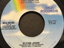 ELTON JOHN - Tiny Dancer / Razor Face 45rpm 1980 MCA VG+ Pop