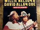 Willie Nelson & David Allan Coe - Outlaws  (1985 UK, TOP133) SIGNED LP | COUNTRY