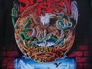 Saxon Forever Free LP vinyl UK Cbh 1992 with inner sleeve and merch card LPVIR14