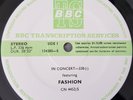 BBC Transcription Fashion / Wang Chung In Concert-338 Vinyl NM