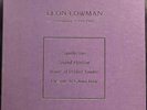 Leon Lowman   Recordings 1980 87 4LP BOX limited 235 500sheet   Vinyl on demand