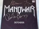 MANOWAR Defender RARE SIGNED SLEEVE ORIGINAL 12