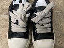 New Size 8 Rick Owens Jumbo Lace Low Top  Sneakers