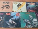 HARD ROCK HEAVY METAL 7 VINYL LP LOT: AC/DC, SABBATH, OZZY, QUEEN,    AS IS