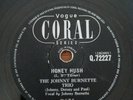 JOHNNY BURNETTE TRIO - Honey Hush/Lonesome Train. UK Coral 78'. Rare Rockabilly