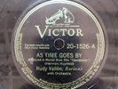 78 RPM As Time Goes By Two in One Blues Rudy Vallee Artie Shaw Victor 20-1526