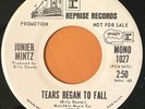 FRANK ZAPPA Junier Mintz Tears Began to Fall REPRISE WHITE PROMO 1972 45 EX+