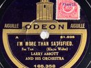 Larry Abbot & Bix Beiderbecke and His Gang 78 RPM DISC ODEON 165.358
