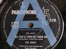 THE SWEET All You'll Ever Get From Me / Juicer RARE 1971 Aussie PROMO PARLOPHONE