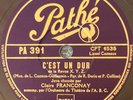 Claire Franconay: C'est un dur / Taxi-Girl DISC 78 rpm 10