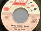 Northern SOUL 45,  RAY & DAVE,  1966,  MICA,  “Wrong, Wrong, Wrong”,  M-
