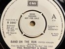 PAUL McCARTNEY & WINGS   - Band on the run  - EMI DEMO 45  R5997  N.MINT 7in