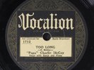 PAPA CHARLIE MCCOY: times ain't what they used to be / too long VOCALION Single