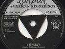 FATS DOMINO 45:  I'M READY b/w MARGIE  UK LONDON  8865 EX+ & EX- TRI-CENTRE 1958