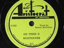 NIGHTHAWKS: six three o / jackson town gal ARISTOCRAT Single 78 RPM
