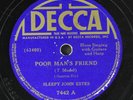 SLEEPY JOHN ESTES: poor man's friend / floating bridge DECCA Single 78 RPM