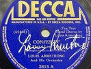 Louis Armstrong-78 Signed 78 Lot