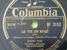 French Edith Piaf La Vie en Rose 78RPM Columbia DF 3152