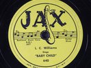 L.C. WILLIAMS: baby child / so sorry JAX Single 78 RPM