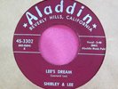 SHIRLEY & LEE - Lee's Dream / I'll Do It - clean 45 rpm - Aladdin 3302