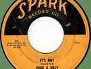 GENE & BILLY It's Hot / Zerlene 45rpm Spark 1955 early Leiber-Stoller R&B