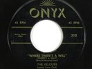 R&B Rocker/Doo Wop 45 VELOURS Where There's A Will ONYX HEAR h