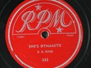 B.B. KING: she's dynamite / b.b. blues RPM Single 78 RPM